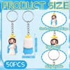 Amyhill 50 Pcs Mini Our Lady of Grace Figurines Keychain