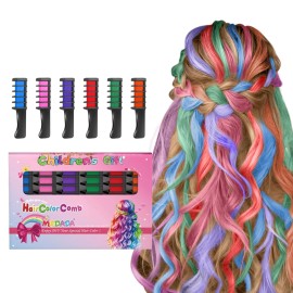 MSDADA Washable Hair Chalk Comb Temporary Color for Kids