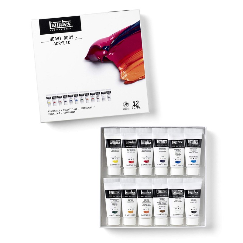 Liquitex Professional Heavy Body Acrylic Paint, 12 x 22ml (0.74-oz),