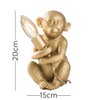 MiniSun Modern Metallic Gold Painted Baby Monkey Design Table Lamp