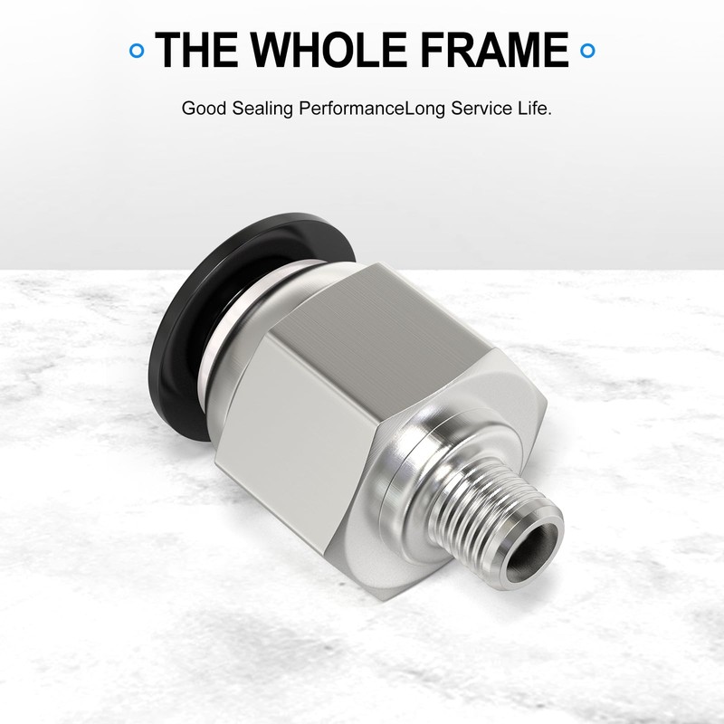 TAILONZ PNEUMATIC Male Thread Straight 4mm OD M6 Thread Push