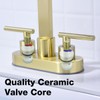 TRUSTMI 4" Centerset Bathroom Faucet 3 Hole, High Flow Waterfall