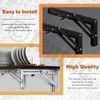 Tanstic 2 Pack 8 Inch Folding Shelf Brackets, Heavy Duty