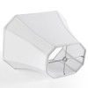 PIKOPIKO Rectangle Lamp Shade, (6×8)×(11×14)×11"Pure White Linen Lampshade for Table