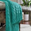CREVENT Boho Crochet Throw Blanket for Couch Sofa Chair Bed