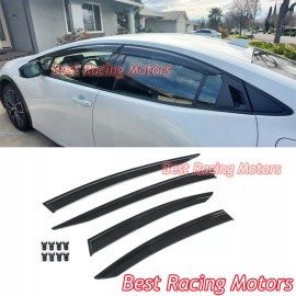 BestRacingMotors For 2023-2025 Toyota Prius Prime AWD-e 4dr JDM Style Side Window Visors + Clips