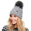 ELIMELI® 15568 Women's Winter Hat, Warm Knitted Hat with Bobble,