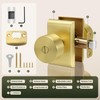 Moquin Brushed Gold Door Knobs Interior, Gold Zinc-Alloy Heavy Duty