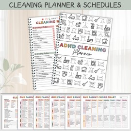 ADHD Cleaning Planner,ADHD Planner, Household Cleaning Schedule and Checklist,Daily Weekly Monthly Checklist for Home, Daily Weekly Monthly Checklist for Home, DIY Schedule & Organizer