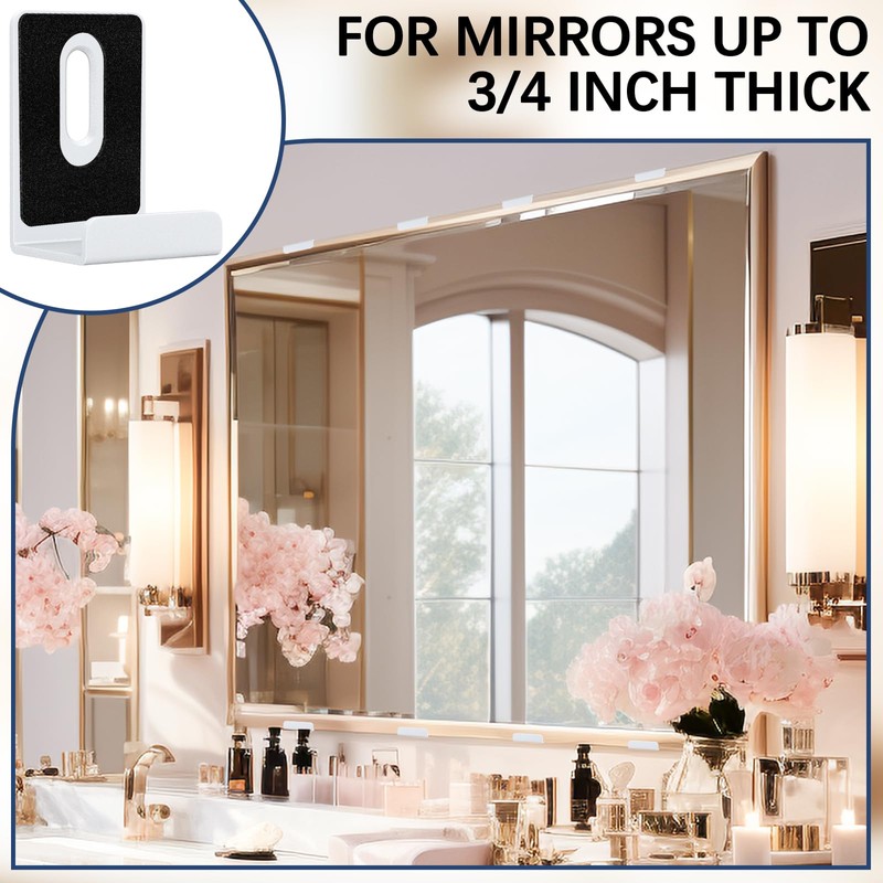 Difenni Metal Mirror Clips 3/4 Inch Wide Channel Mirror Clips