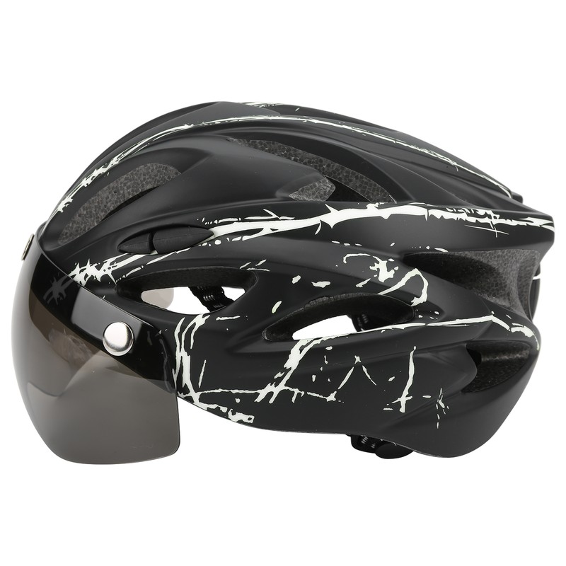 Magnetic Suction Protective Helmet with Goggles/Light for Mountain Bike Road