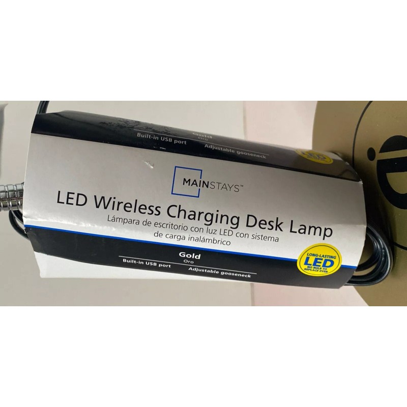 Mainstays Desk Lamp LED Qi Wireless & USB Charging Port