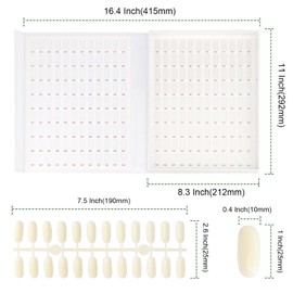 PINGEUI 3 Pack 216 Colors Nail Display Book, Nail Gel Polish Display Chart with 720 Nail Tips, Nail Polish Sample Display Book for Nail Salon and Nail Painting Practice, No Need Glue
