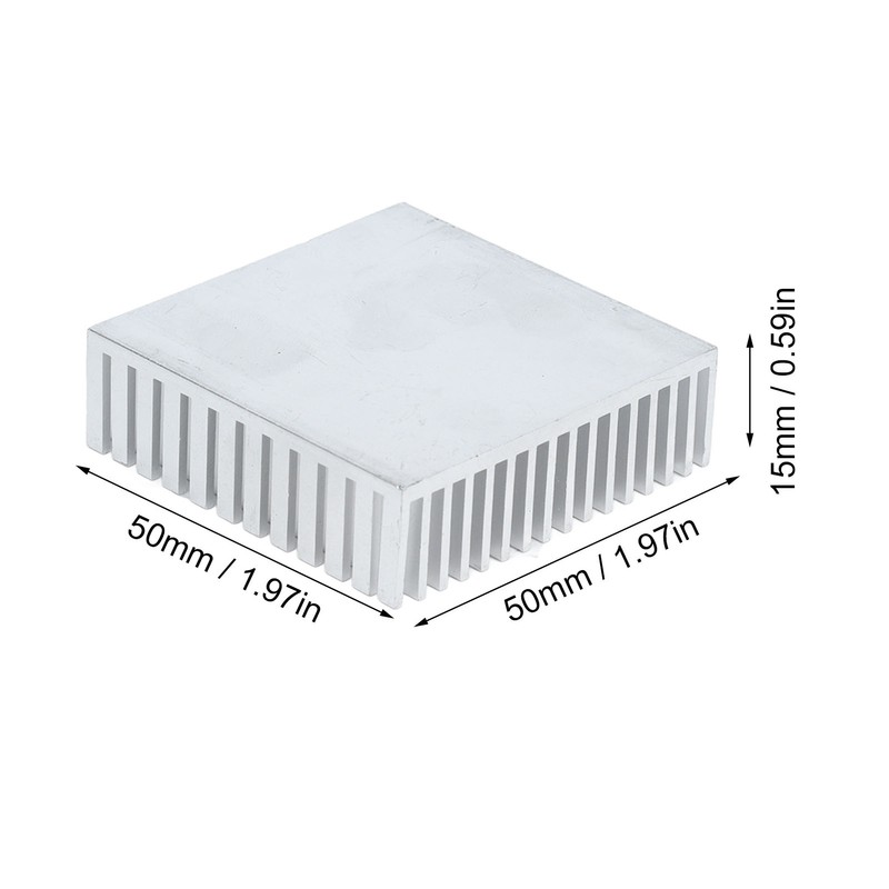 8Pcs Heat Sink Cooling Heatsink Cooler Aluminium Alloy 50x50x15mm Accessory