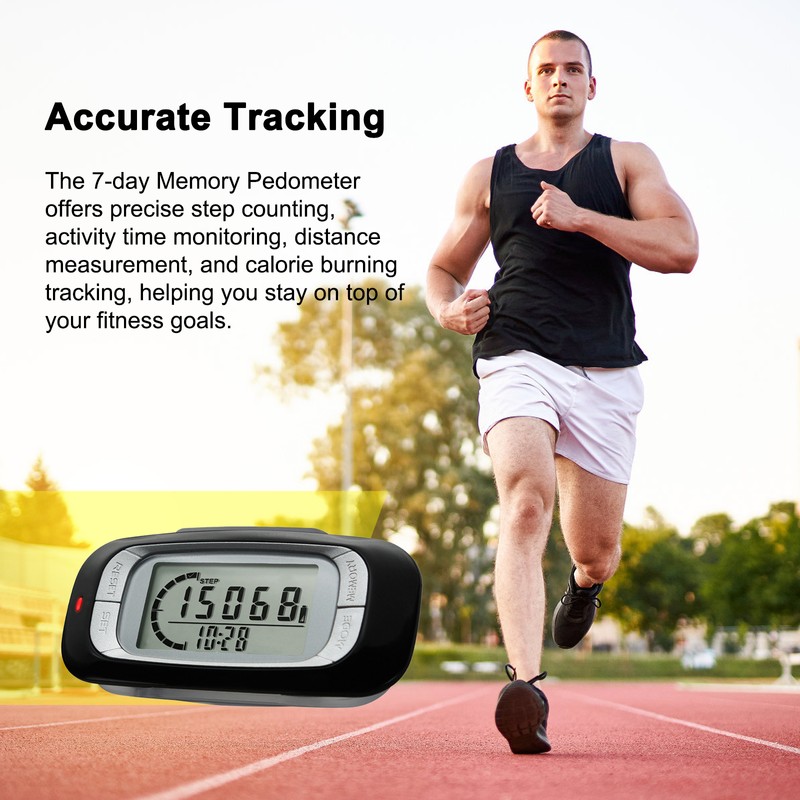 Sensor Pedometer 7 Days Memory with Step Counting Activity Time