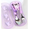 Lilfant Cute Fork, Spoon, and Chopsticks Flatware Set with Case,