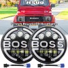 JESUO Pair Dot 7" inch LED Round Headlights DRL Hi/Lo