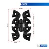 XFORT® 2 Pairs Black Butterfly Hinges with Rustic Ornate Design,