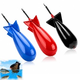 KFSCIP Bait Carp Fishing Tackle, Long-Distance Precision Baiting Spod, 3-Pack Carp Bait Delivery System, Controlled Bait Release for Multi-Species Anglers, Portable Carp Fishing Equipment