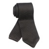 Rosiika Men Classic Espresso Brown Textured Knit Woven Silk Tie