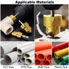 Saipe 3pcs Heavy Duty Pipe Reaming Step Drill Bit Set