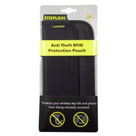 Stoplock RFID Contactless Protection Pouch Purse Wallet SS5433 - Anti-Theft Signal Blocker Credit Card Key Fobs Mobile Phones,Black,192mm x 100mm x 9mm