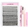 Lash Clusters Kit LAUBESS Cluster Lashes Wispy DIY Lash Extension
