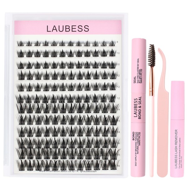 Lash Clusters Kit LAUBESS Cluster Lashes Wispy DIY Lash Extension