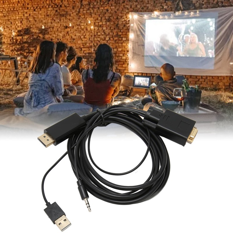 VGA to DP Connector Cable HD Video Converter Cable with
