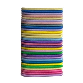 Haargummis, elastische Haarbänder, 4 mm, ohne Metall, sanfte Gummibänder, Pferdeschwanz-Halter für Mädchen und Frauen, mehrfarbig, 30 Stück