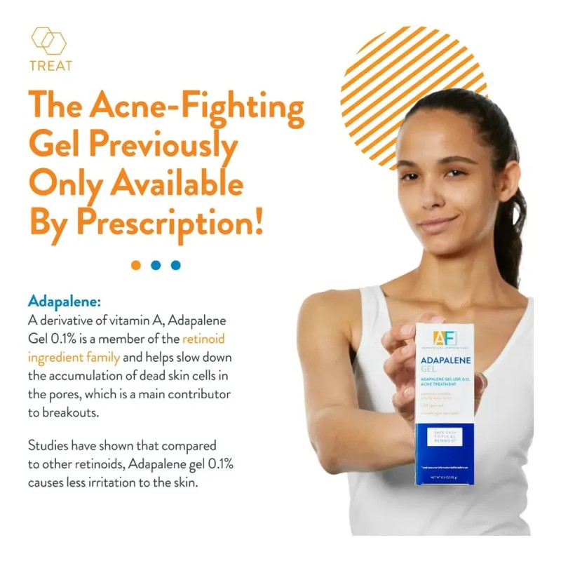 Acne Free Adapalene Gel 0.1%, Once-daily Topical Retinoid