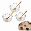 Sakura Shape Clear DipClear Blossom Glass Dip Bowls 6 Pcs