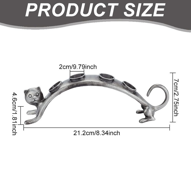 DELORIGIN Wine Stoppers Stand Cat Design 4 Holes Wine Bottle