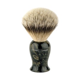 Edwin Jagger Plaza Imitation Black Marble Silver Tip Badger Shaving Brush