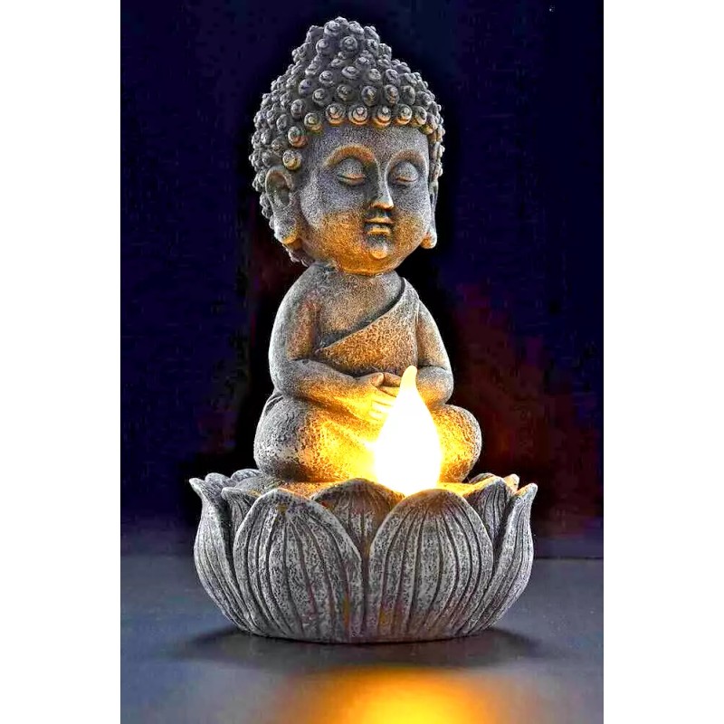 VP Home Zen Buddha Statue Solar Powered LED Garden Pathway