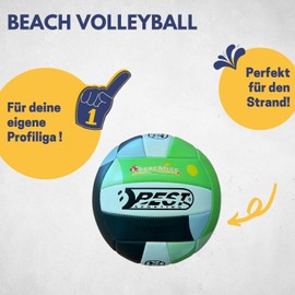 Best Sporting Volleyball California Soft Touch I grüner Beach-Volleyball I hochwertiger Volleyball Beach I formbeständiger Beachvolleyball I Volleyball Outdoor mit offizieller Größe 5