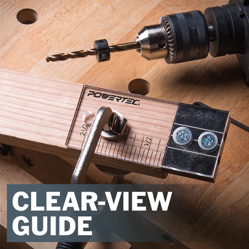 POWERTEC Dowel Jig Kit, Doweling Jig Kit 1/4", Dowel Jigs