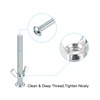 uxcell 10 Set Screw Bolts Kit with Wing Nut, Carbon