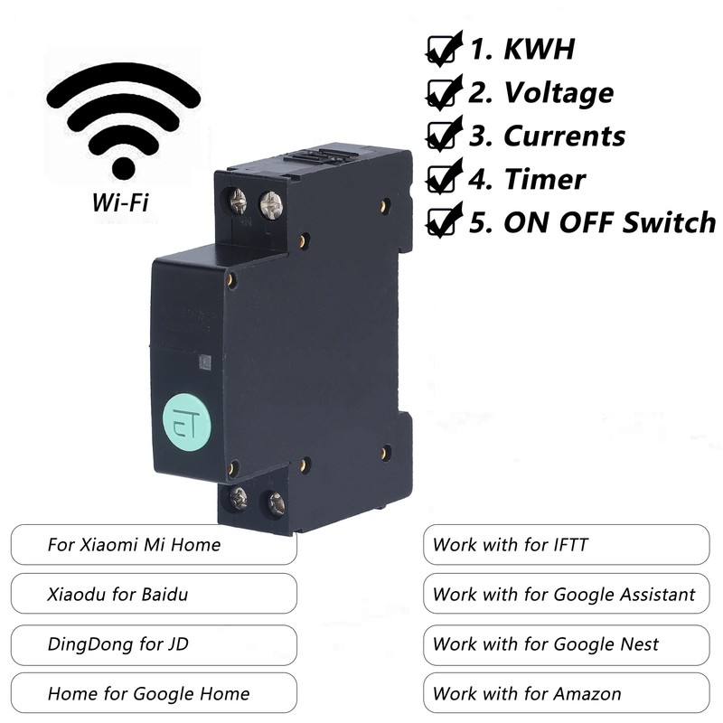 WIFI Smart Circuit Breaker Smart Time Timer Relay Switch for