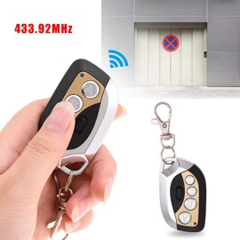 Remote Control Key Fob, 433.92MHz Electric Cloning Universal Garage Door Gate Remote Control Duplicator Key Fob(Gold)