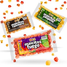 Maicitos Blofis | Botana de Maiz Inflado al Vapor - Snack saludable Gluten free, sin freír y sin azúcar | Mayoreo y Menudeo Mx - Bolsas de 50 gramos ¡