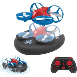 OBEST 3in1 Remote Control Boat, RC Car for Kids, Mini Drone Flying Machine, Speed Regulation/360° Roll/Air Pressure Fixed Altitude/Headless Mode, Multi-Function Drone for Children
