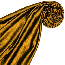 Lorenzo Cana - Scarf made of 70% silk and 30% viscose with paisley pattern, scarf 70 cm x 190 cm, gold
