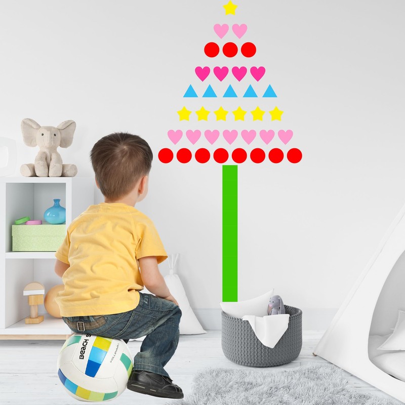 2016 Pack Shaped Coloured Stickers 7 Colors 6 Shapes Coding
