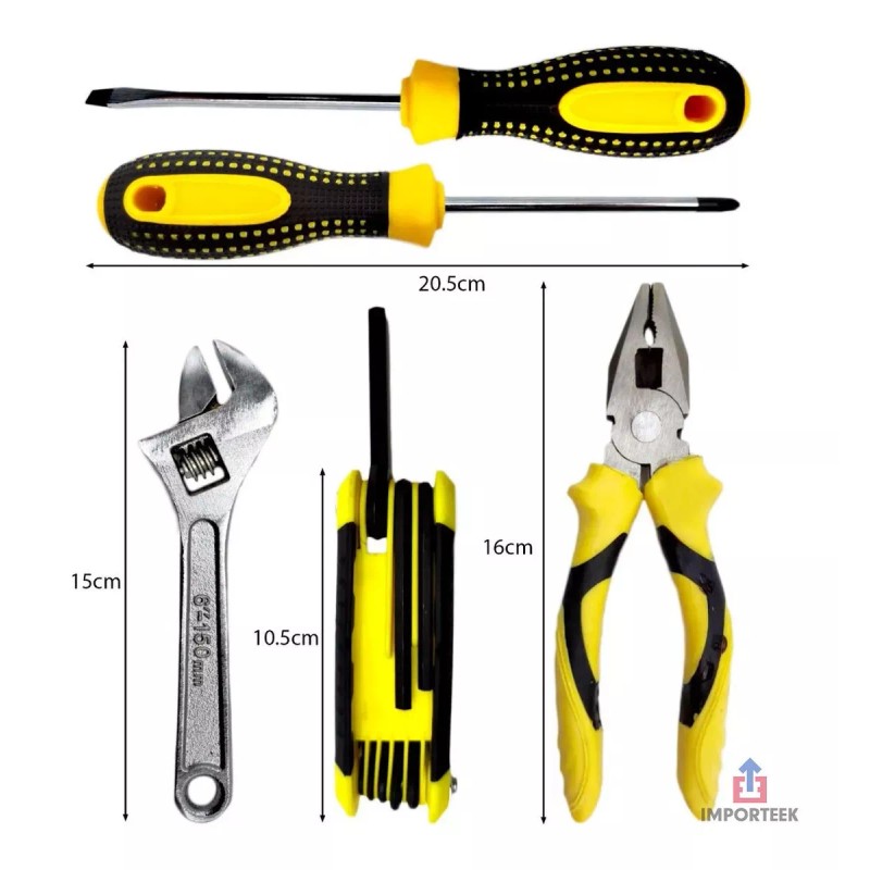 Importeek Kit Herramientas Desarmadores Destornillador Pinzas Perico
