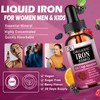 Iron Supplement for Women with Vitamin C,6-in-1 Liquid Supplement w/Vitamin