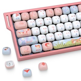 XVX  Fox Party Pink Cute MOG Dye-Sub PBT Keycaps (138 keys) keycap
