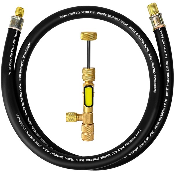 2025 Upgraded 1/2" HVAC Vacuum Hose Evacuation Kit，Valve Core Removal