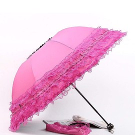 WANLIAN Folding umbrella Travel Umbrella Folding UV Resistance Lace Parasol Umbrella Sun Umbrella For Women Girls sunshades with lace decoration