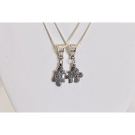 JKCE Designs Puzzle Pieces Best Friends Necklace Set, Easter Gift, Best Friend Gift Set